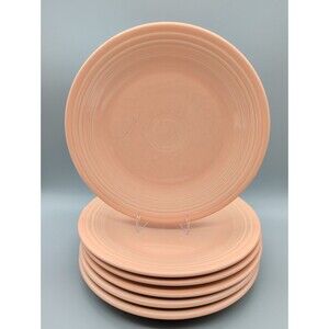6 Apricot Fiesta Fiestaware Dinner Plates